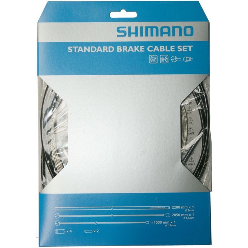 Shimano MTB/Rennrad Bremszugset Stahl vorne/hinten